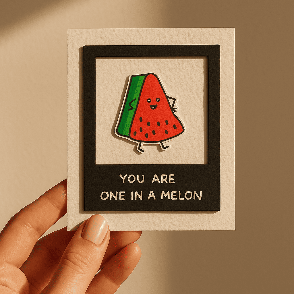 Melon Pun Polaroid Card