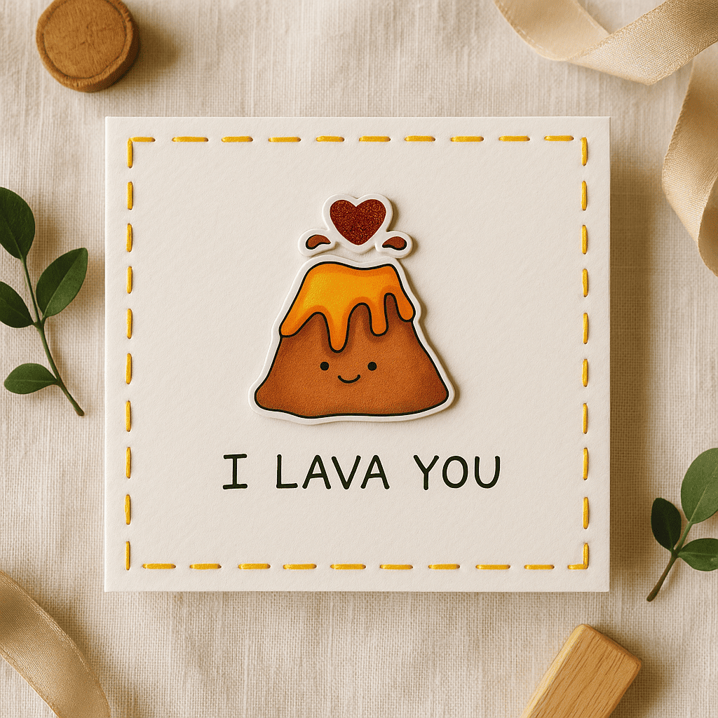 I Lava You Pun Card