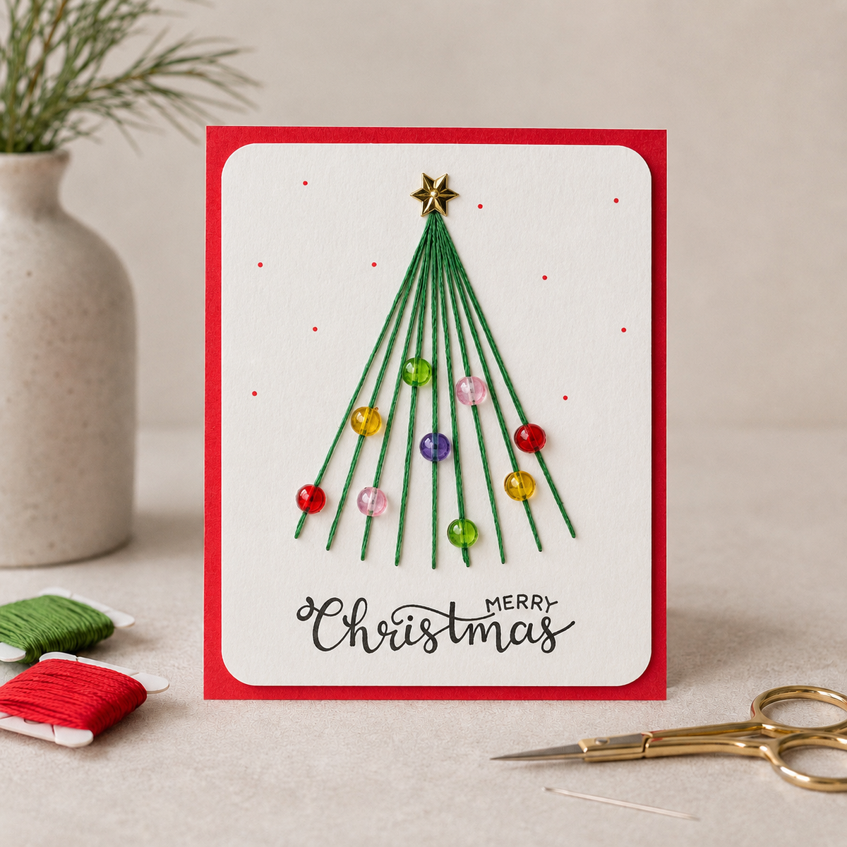 Beads & Thread Christmas Tree DIY Kit
