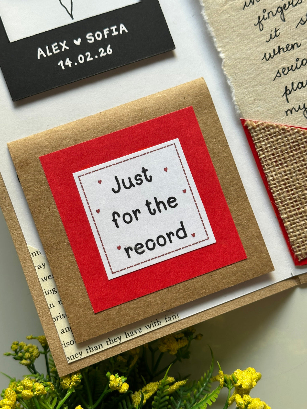You & Me Creative Letter Card