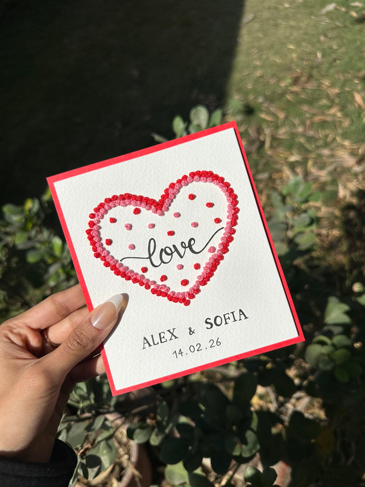 Knotted in love Thread Card