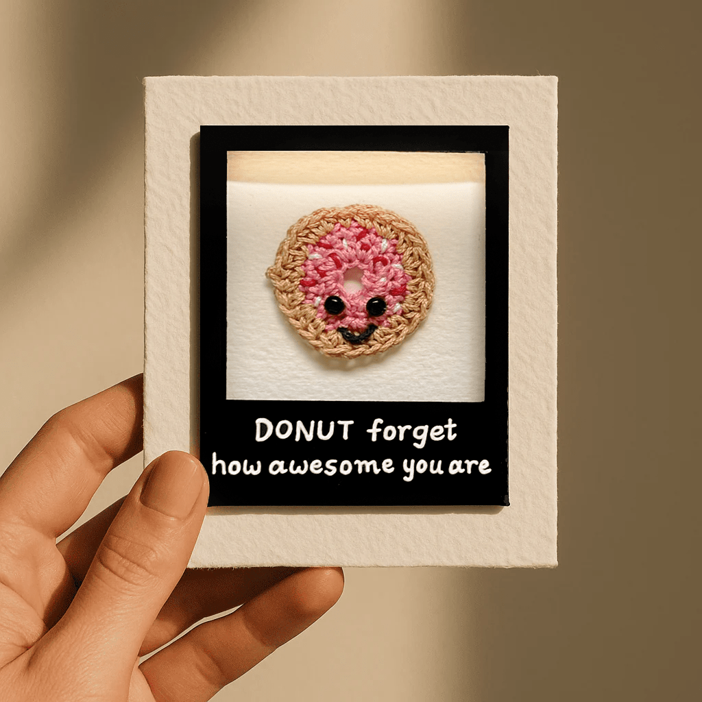 Donut Polaroid Card