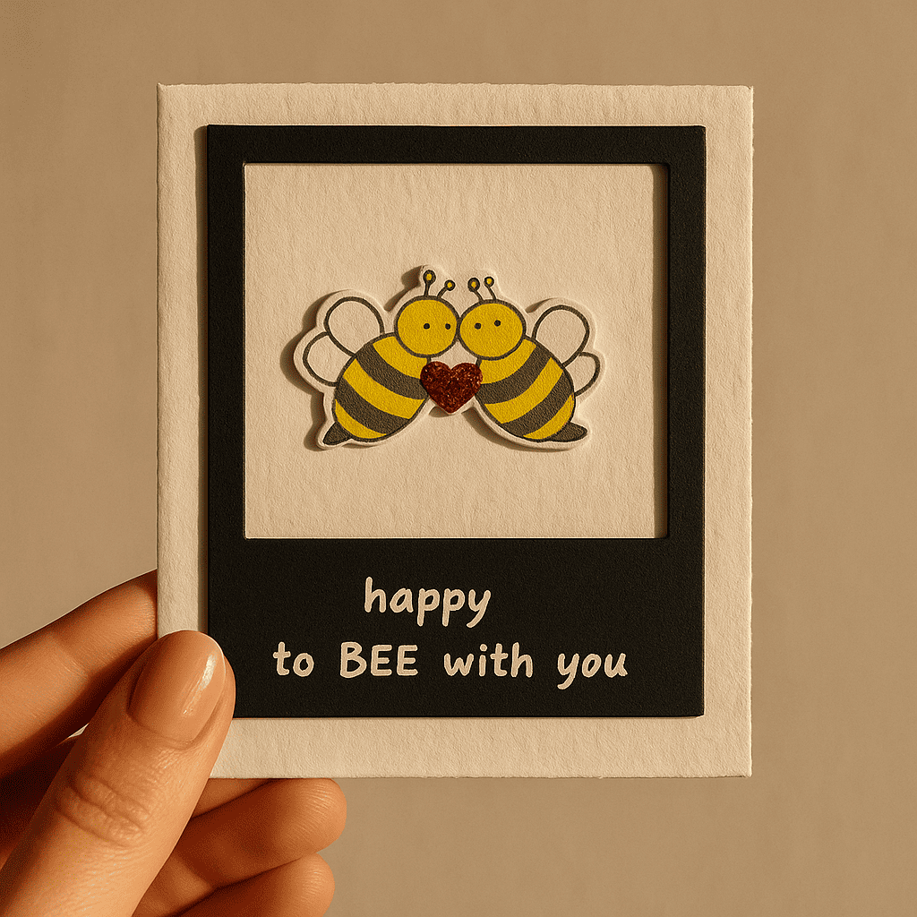 To Bee With You Polaroid Card