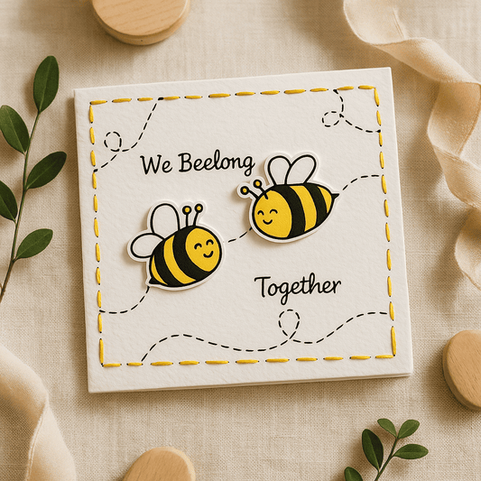 We Beelong Together Pun Card