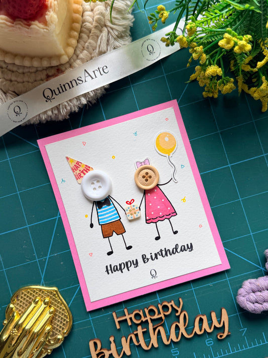 Buttons Birthday Card