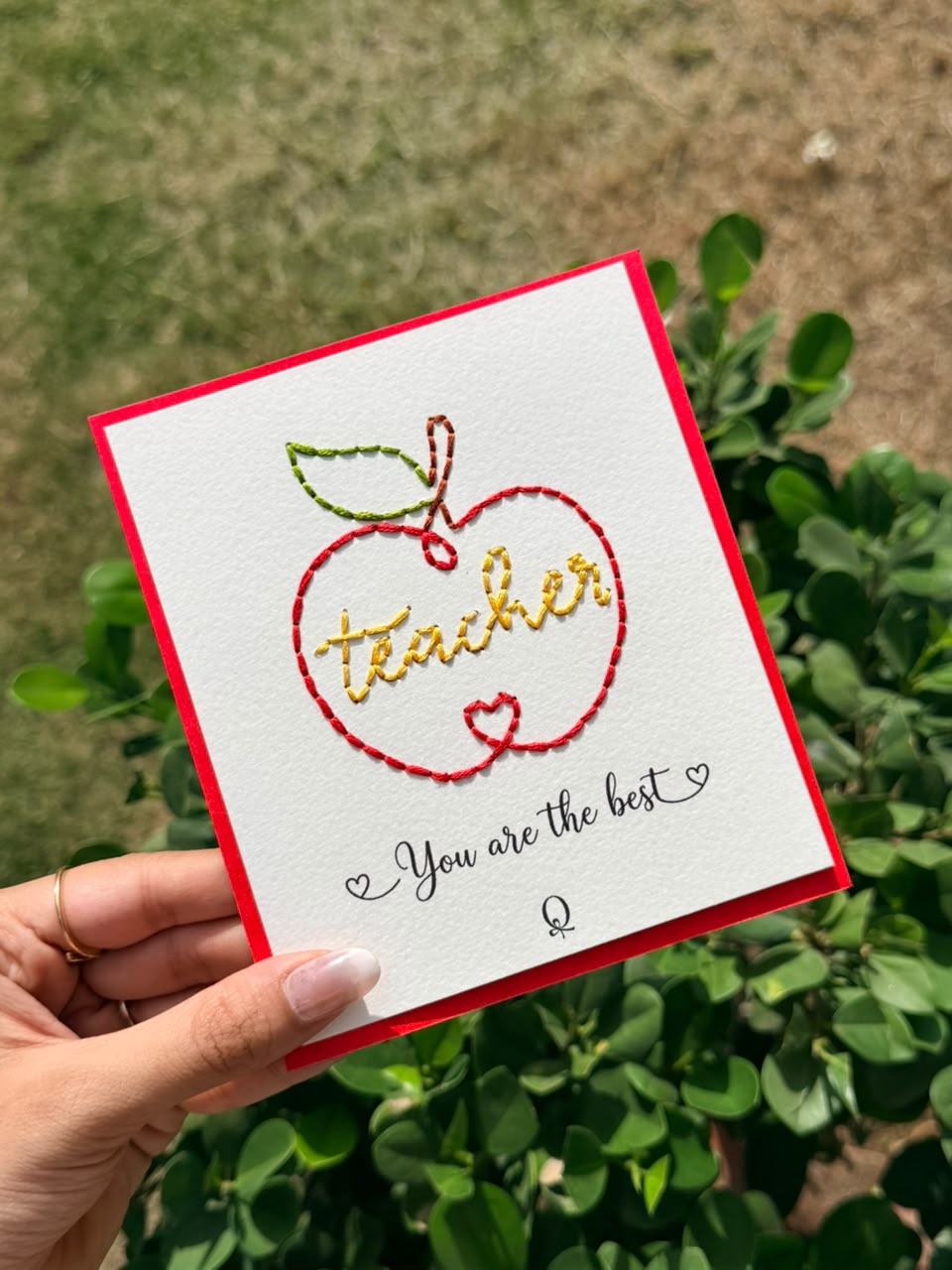Teachers Day Line Art Card