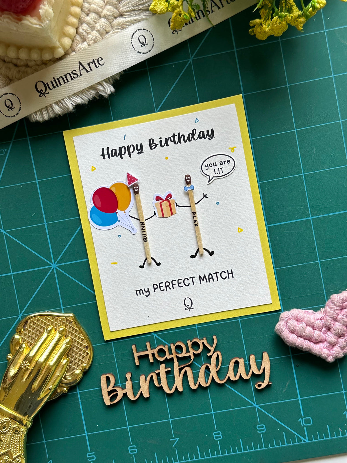 Perfect Match Birthday Card