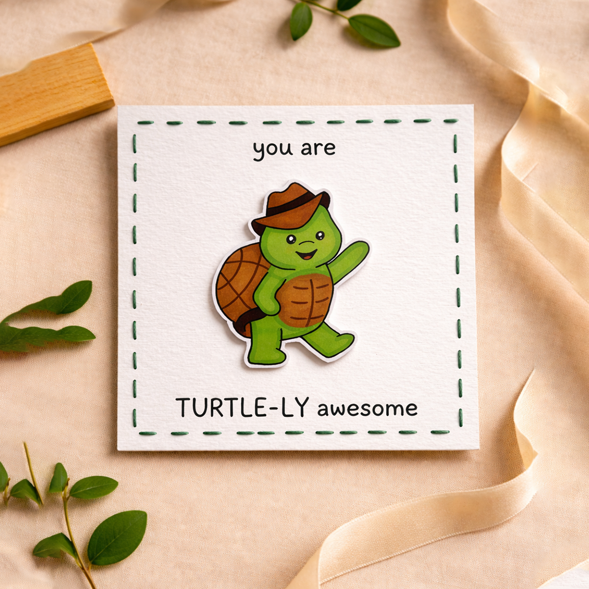 Turtle-ly Awesome Pun Card
