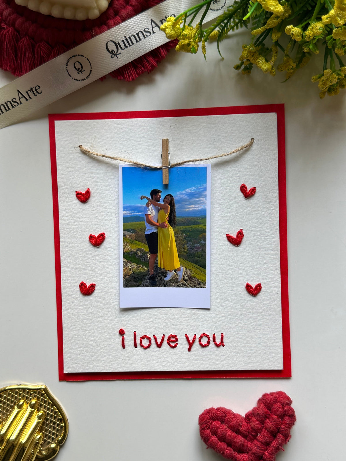 Mini Hearts Thread Card