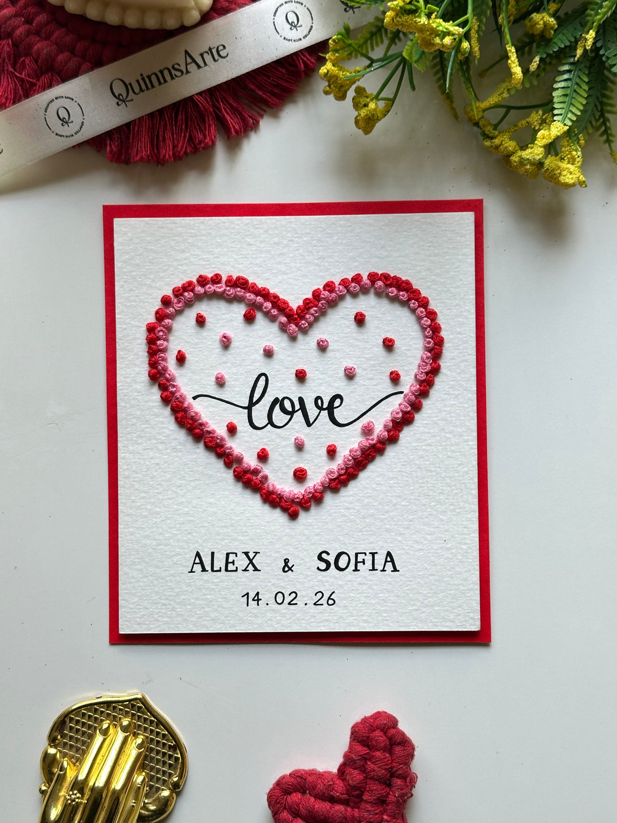 Knotted in love Thread Card
