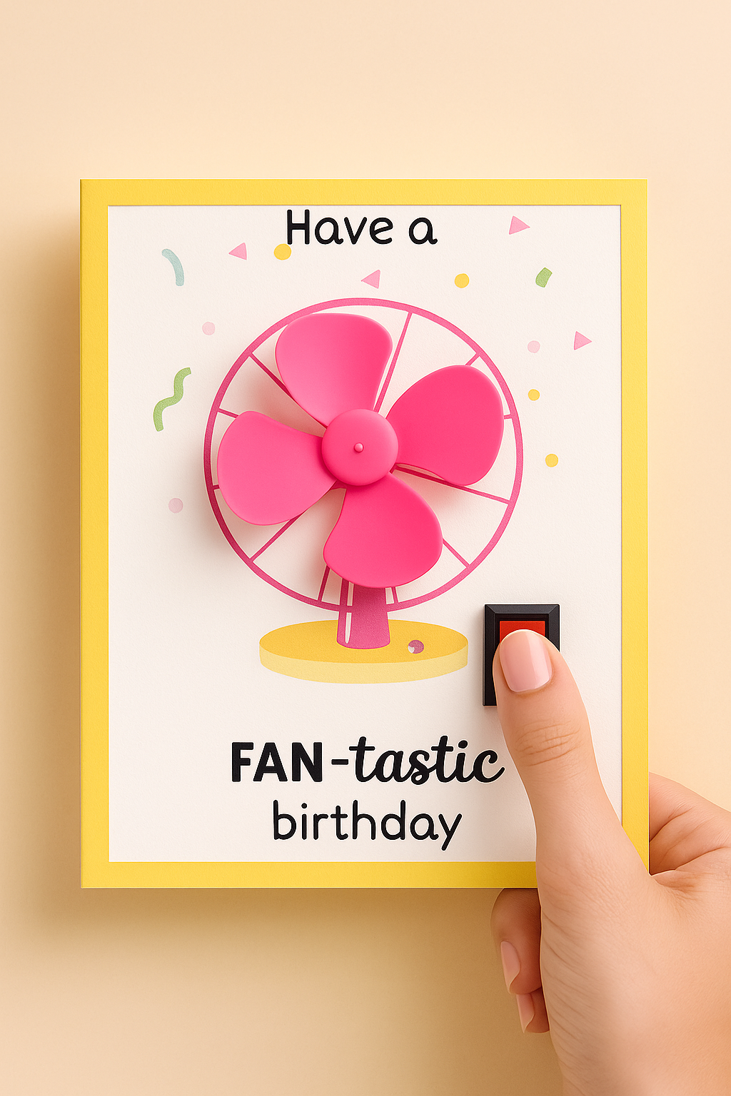 Rotating FAN-tastic Birthday Card