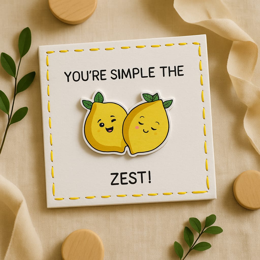 You're Simply The Zest! Pun Card
